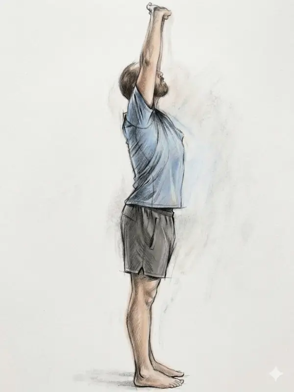 Side view showing postural alignment used in Egoscue assessment